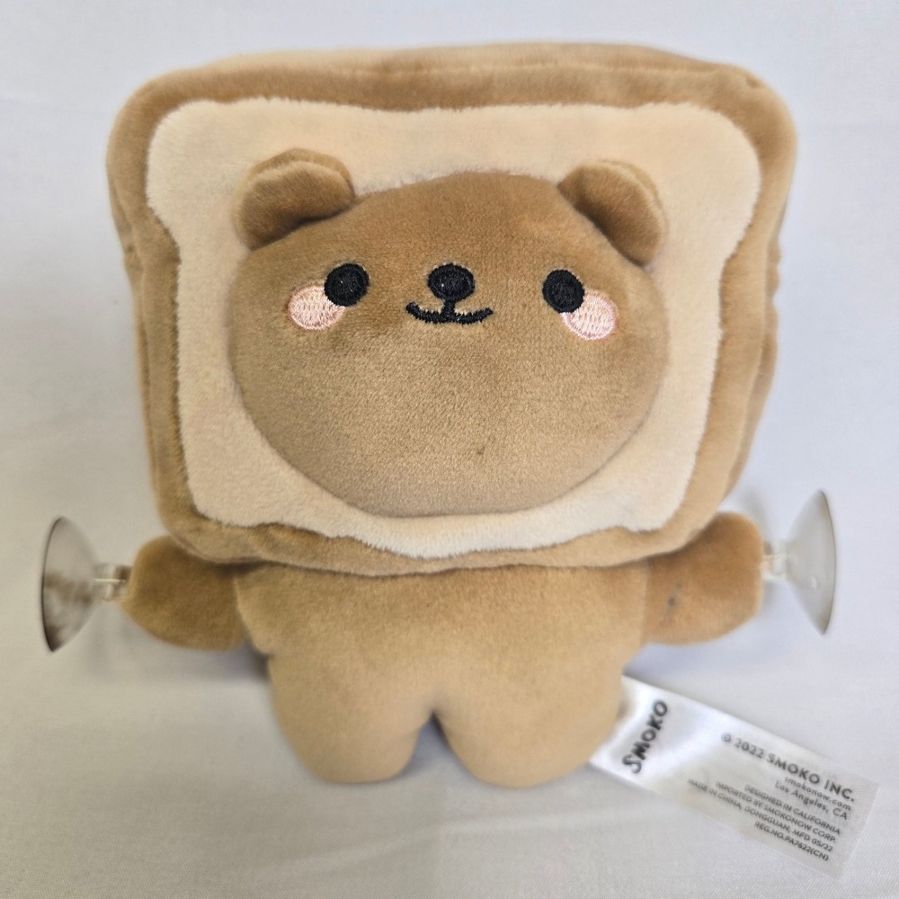 Smoko Barry Toast Bear Plush Window Clinger 5" Kawaii Cute Decorative